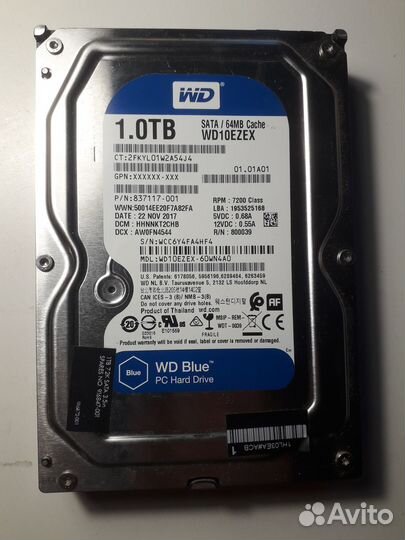 Жесткий WD диск 1Tb