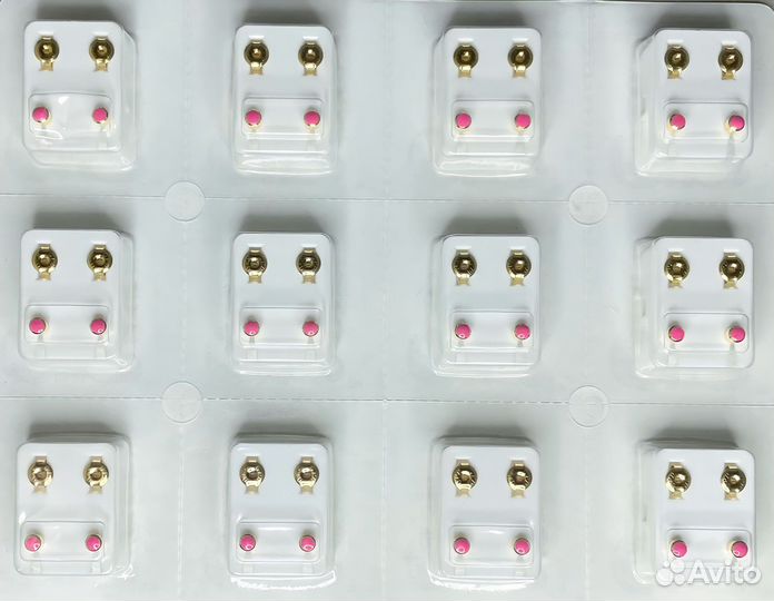 Серьги для прокола ушей QPP Малайзия оригинал