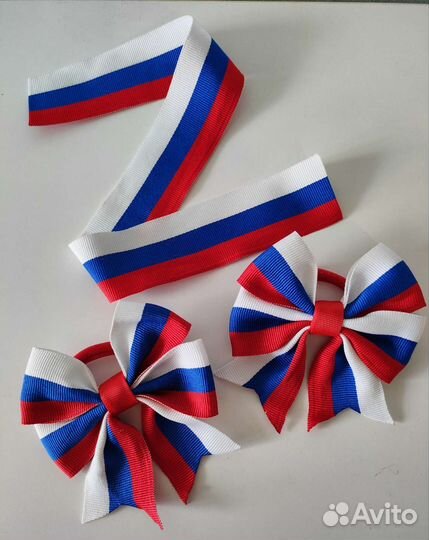 Бантик триколор для девочки