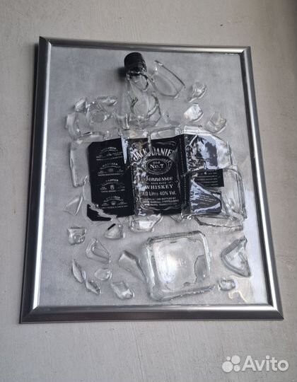 Картина из эпоксидной смолы бутылка