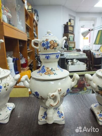 Самовар обливная керамика - винтаж СССР