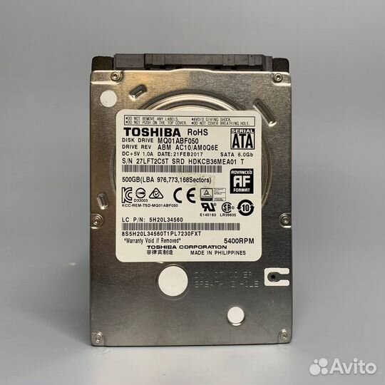 Жесткий диск Toshiba 500 гб MQ01ABF050 (C5T)