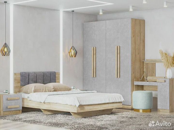 Ск Спальня Тесс Пепельный светлый