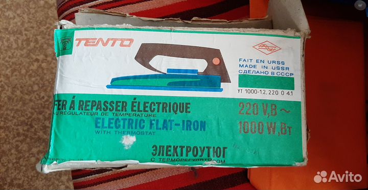 Утюг Tento, СССР