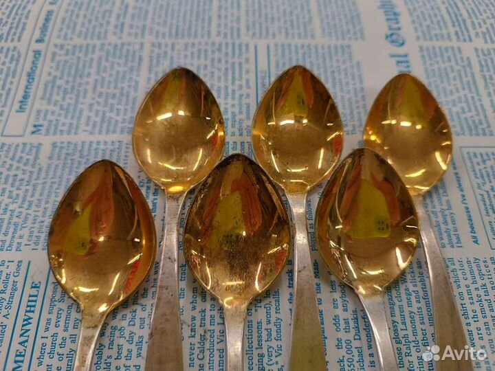 Серебряные чайные ложки 916 пробы