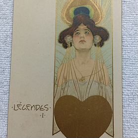 Редкая открытка Raphael kirchner legendes I