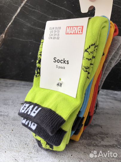 Носки комплект H&M 31/33 Marvel