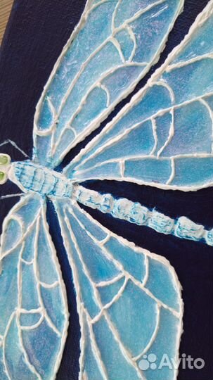 Интерьерная картина /панно Стрекоза 25*30