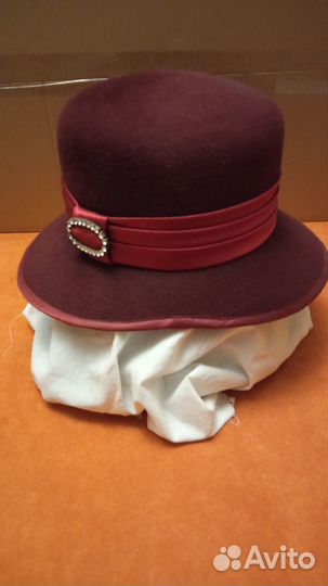 Шляпа женская бордово-розовая
