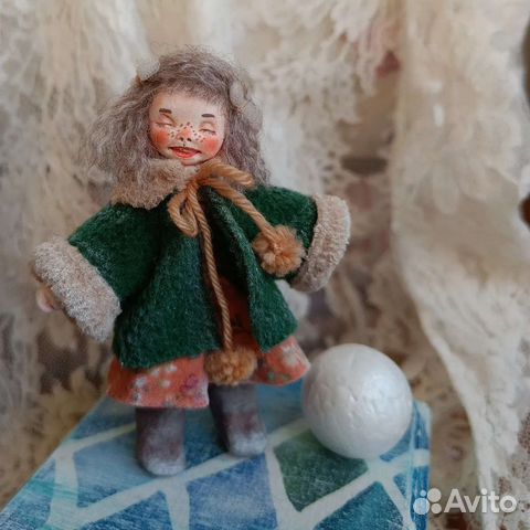 Игрушка кукла ручной работы ретро