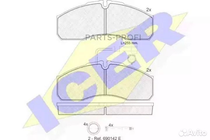 Icer 141889 141889 колодки дисковые п.\ Hyundai XG 25/30/300 2.5i V6/3.0i V6 99