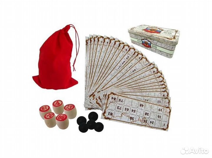 Русское лото в металлической коробке 
