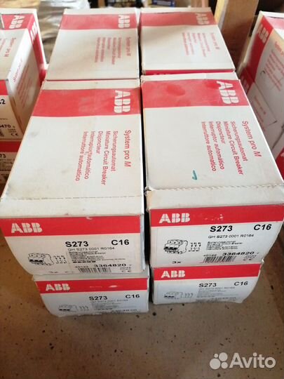 Автоматический выключатель 3-полюсный 16А ABB