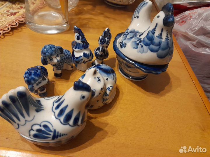 Фигурки из гжели лот