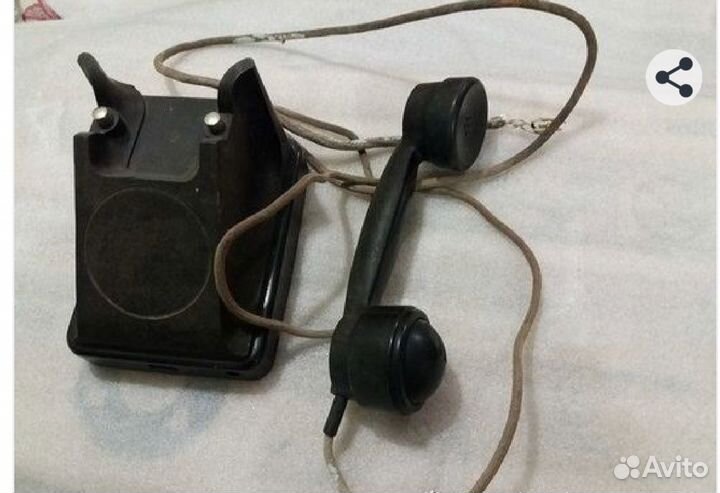 Антикварный раритет,бакелитовый телефон 50 г