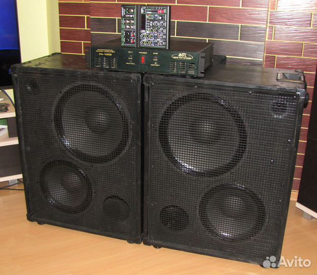 Колонки S-Pro 2087W Усилитель PA-1002 Микшер-DSP
