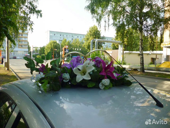 Свадебные украшения на машину