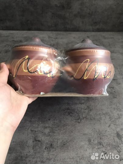 Набор глиняных горшков для запекания