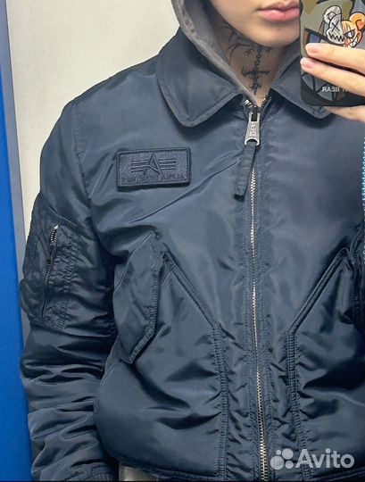 Бомбер alpha industries cwu 45 синий