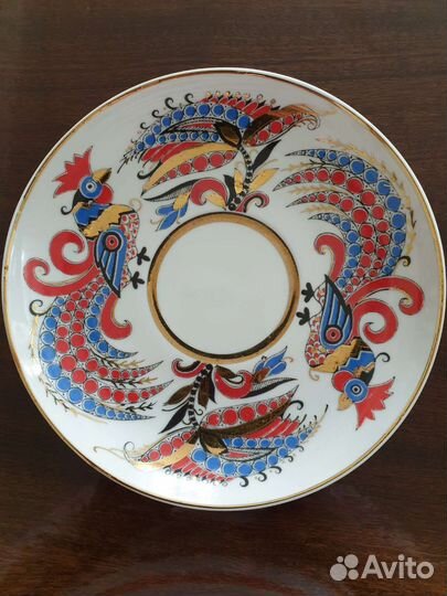 Чашки с блюдцами, лфз, серия Красный петух