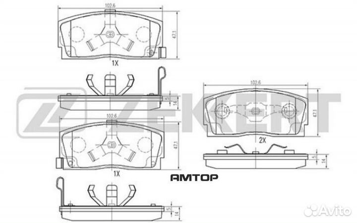 Zekkert BS1868 BS-1868 zekkert Колодки торм. диск