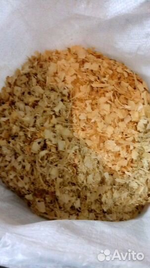 Опилки крупные березовые в мешках