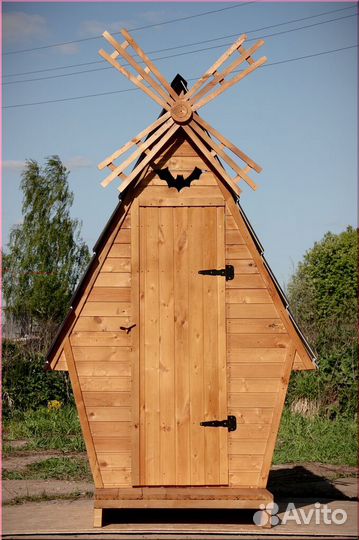 Дачный туалет деревянный HME555