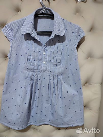 Блузка рубашка для беременных р. 46