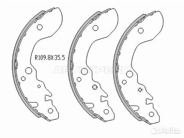 Колодки тормозные зад