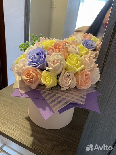Букет гигант из мыльных роз