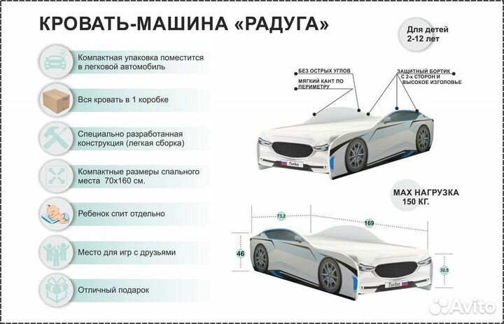 Кровать машина новая в наличии