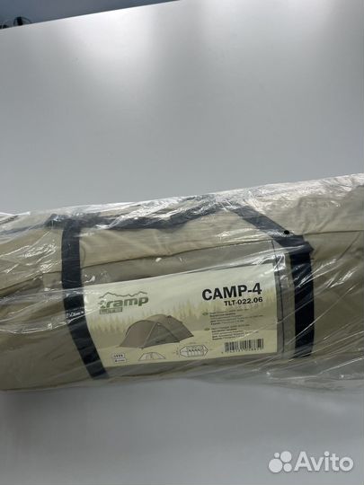Палатка Tramp Lite camp 4 Песочная Зеленая