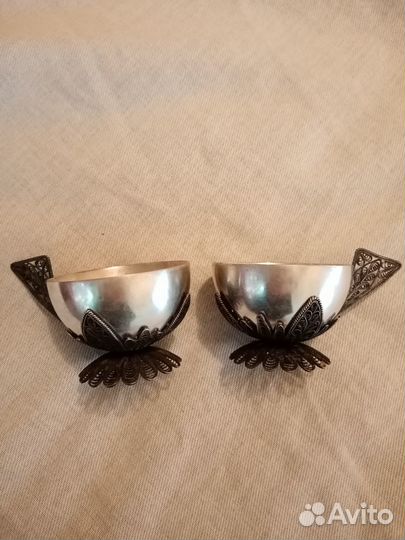 Чашка мельхиор скань СССР