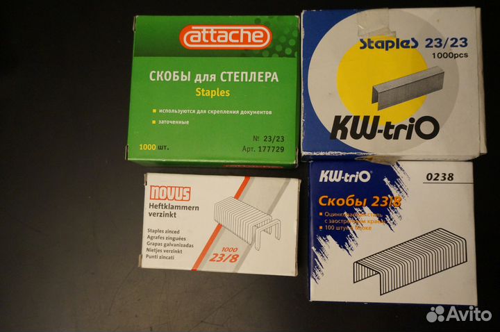 Зажимы и скобы для степлера 23/8,23/10,23/13,23/23