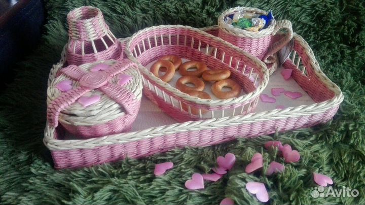 Подарочный чайный набор из бумажной лозы