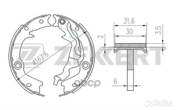 Колодки торм. бараб. задн. Hyundai Accent III 0