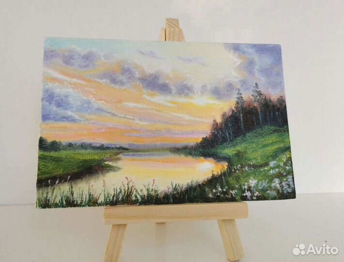 Картины маслом, миниатюры 10х15