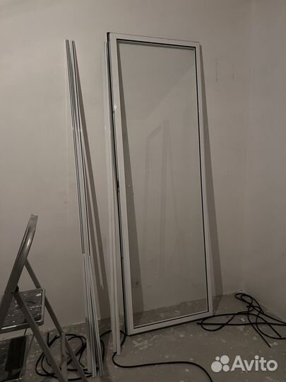 Рама балконная с дверью