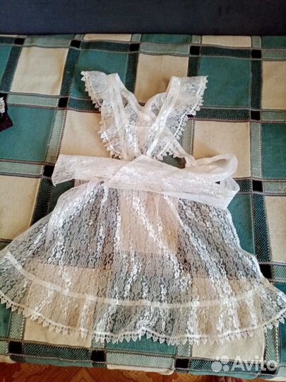 Белый школьный фартук 140размер