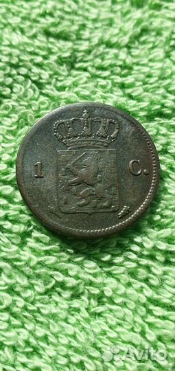 1 цент 1823 год, королевство Нидерланды