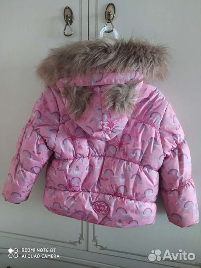 Куртка зимняя на пуху huppa 98 р. для девочек