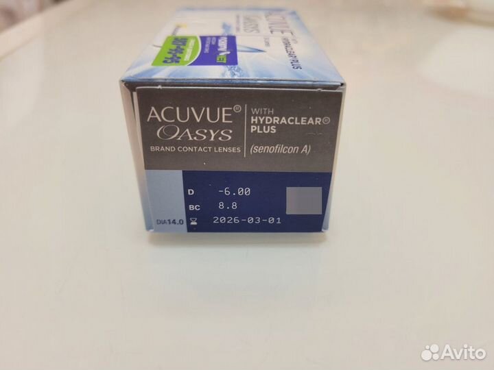 Линзы контактные acuvue oasys двухнедельные 24 шт