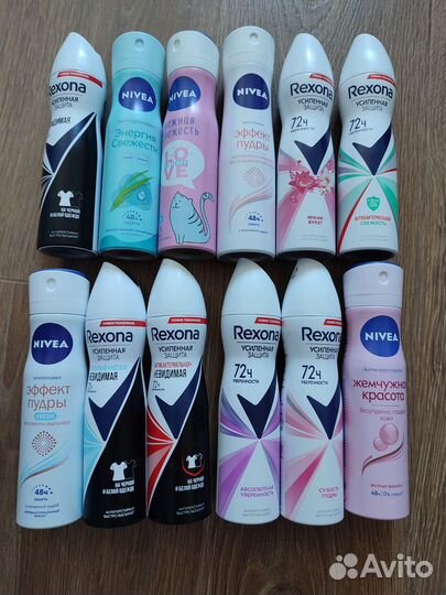 Дезодорант антиперспирант Rexona, Dove, Nivea
