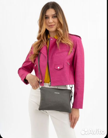 Сумка женская на плечо из нат. кожи george kini