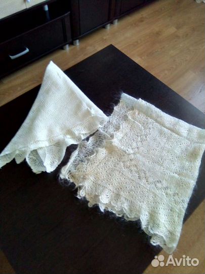 Платки пуховый и шерстяной