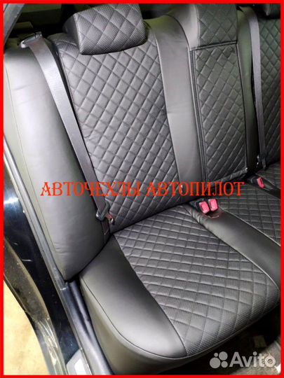 Чехлы Автопилот Toyota Camry v70 из экокожи чёрные