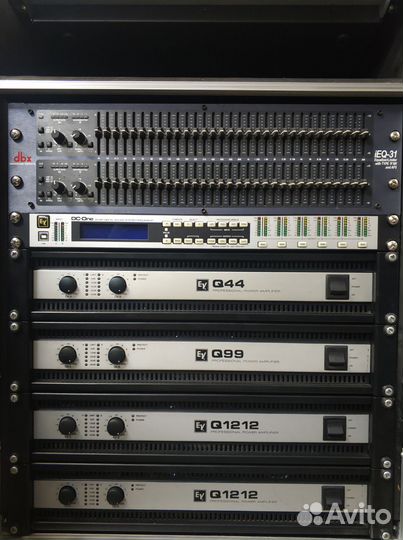 Процессор EV, усилители: yamaha, ev, dynacord и др