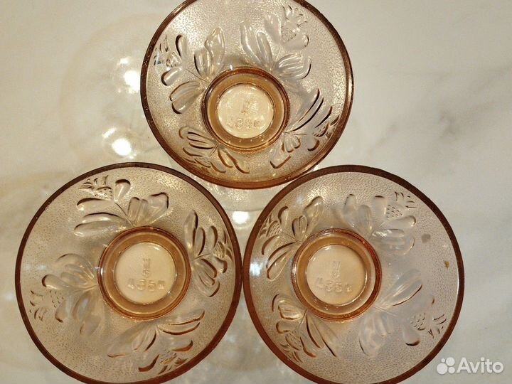 Вазы салатники цветное стекло СССР