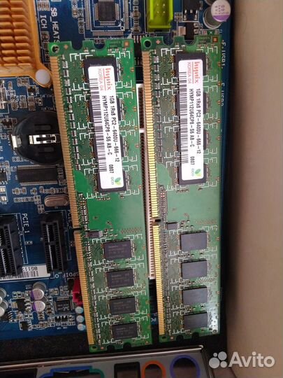 Материнка socket 775 + Intel E7200 core 2 duo