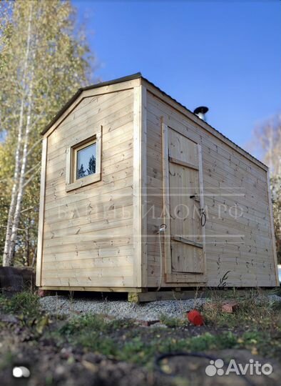 Готовая каркасная баня 4-6м